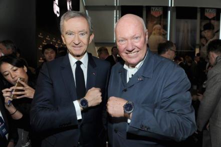Bernard Arnold und Jean-Claude Biver präsentieren ihre Connected Watch.